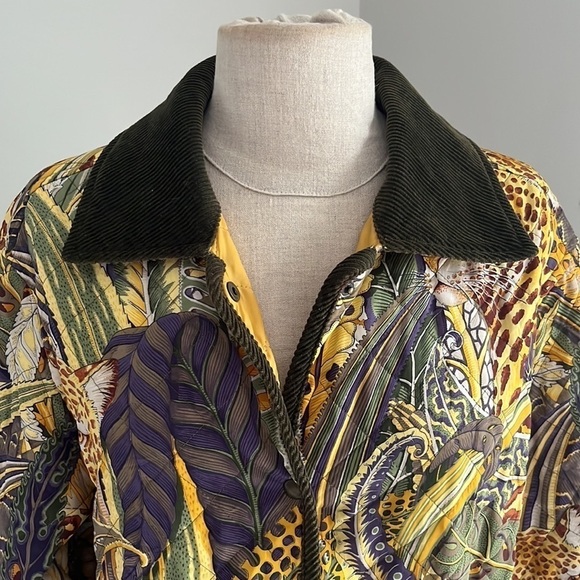 Vintage  Salvatore Ferragamo Tiger Jungle Print Art Jacket size Medium - Picture 10 of 15